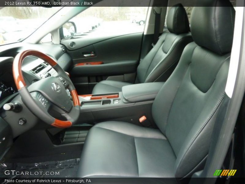 Obsidian Black / Black 2012 Lexus RX 350 AWD