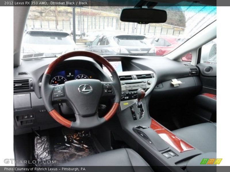 Obsidian Black / Black 2012 Lexus RX 350 AWD