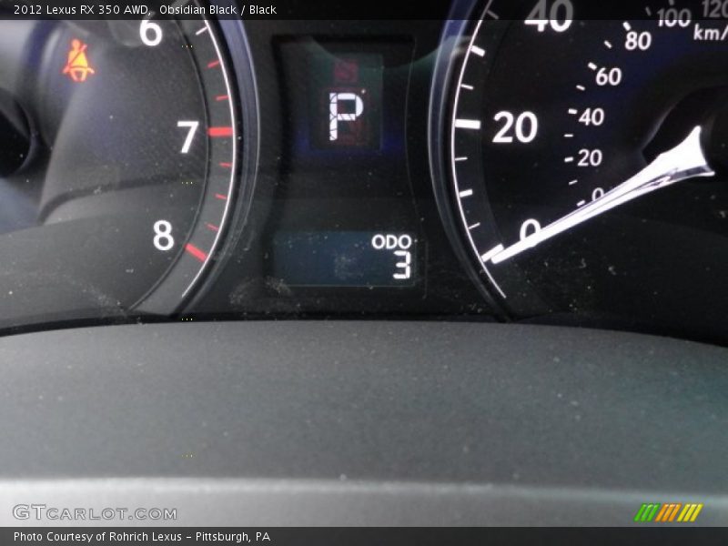 Obsidian Black / Black 2012 Lexus RX 350 AWD