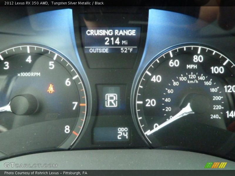 Tungsten Silver Metallic / Black 2012 Lexus RX 350 AWD