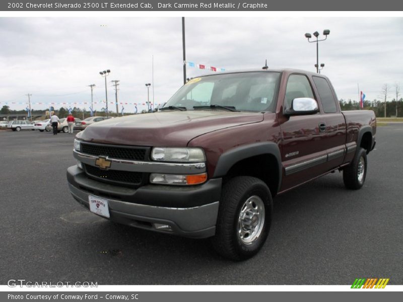 Dark Carmine Red Metallic / Graphite 2002 Chevrolet Silverado 2500 LT Extended Cab
