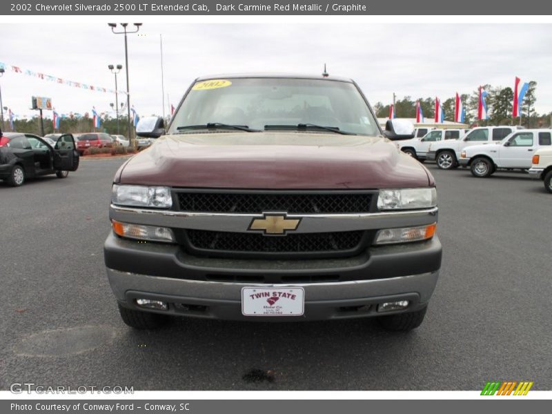 Dark Carmine Red Metallic / Graphite 2002 Chevrolet Silverado 2500 LT Extended Cab