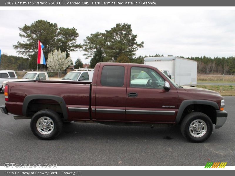 Dark Carmine Red Metallic / Graphite 2002 Chevrolet Silverado 2500 LT Extended Cab