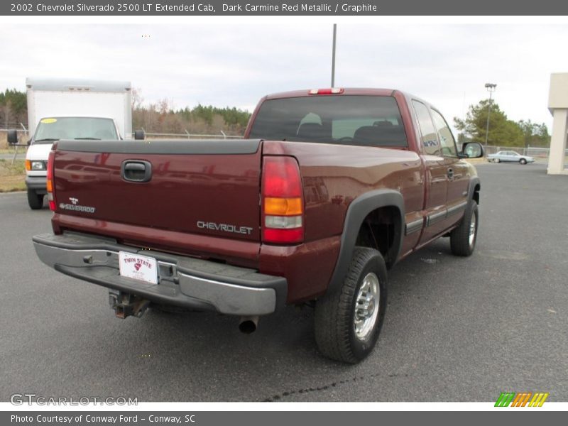 Dark Carmine Red Metallic / Graphite 2002 Chevrolet Silverado 2500 LT Extended Cab