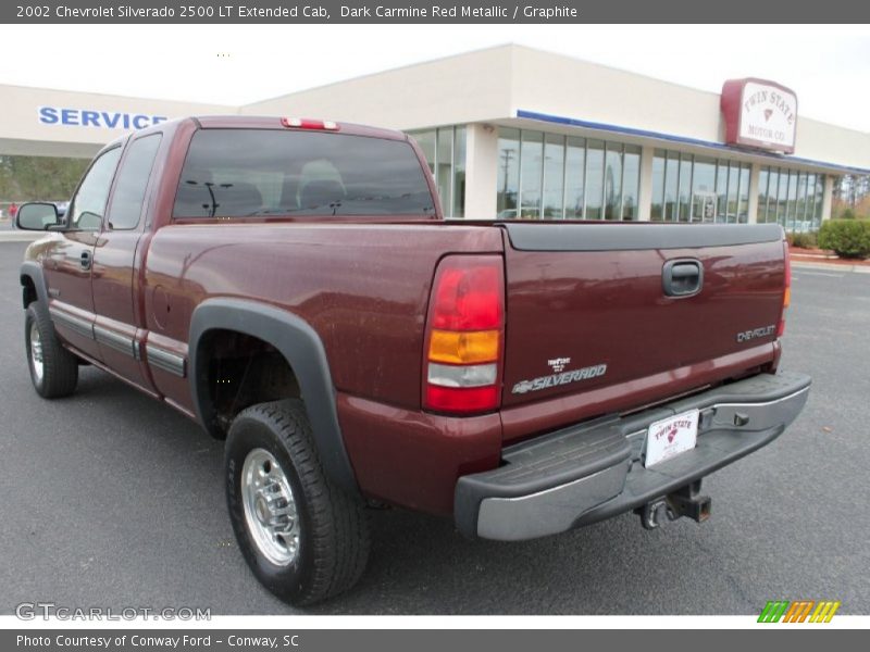 Dark Carmine Red Metallic / Graphite 2002 Chevrolet Silverado 2500 LT Extended Cab
