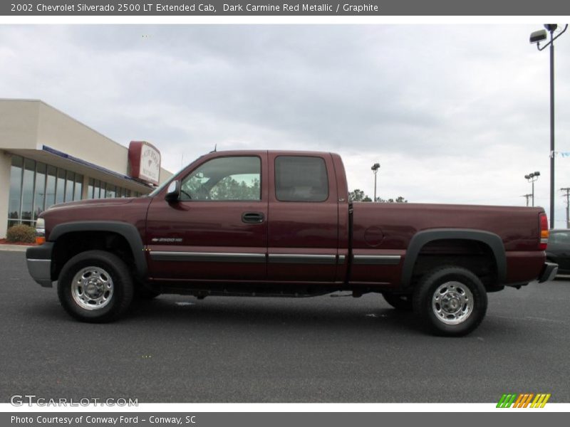 Dark Carmine Red Metallic / Graphite 2002 Chevrolet Silverado 2500 LT Extended Cab