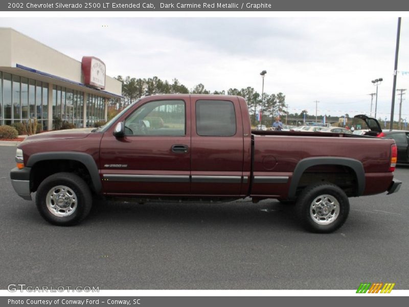 Dark Carmine Red Metallic / Graphite 2002 Chevrolet Silverado 2500 LT Extended Cab