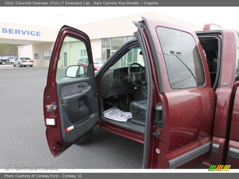 Dark Carmine Red Metallic / Graphite 2002 Chevrolet Silverado 2500 LT Extended Cab