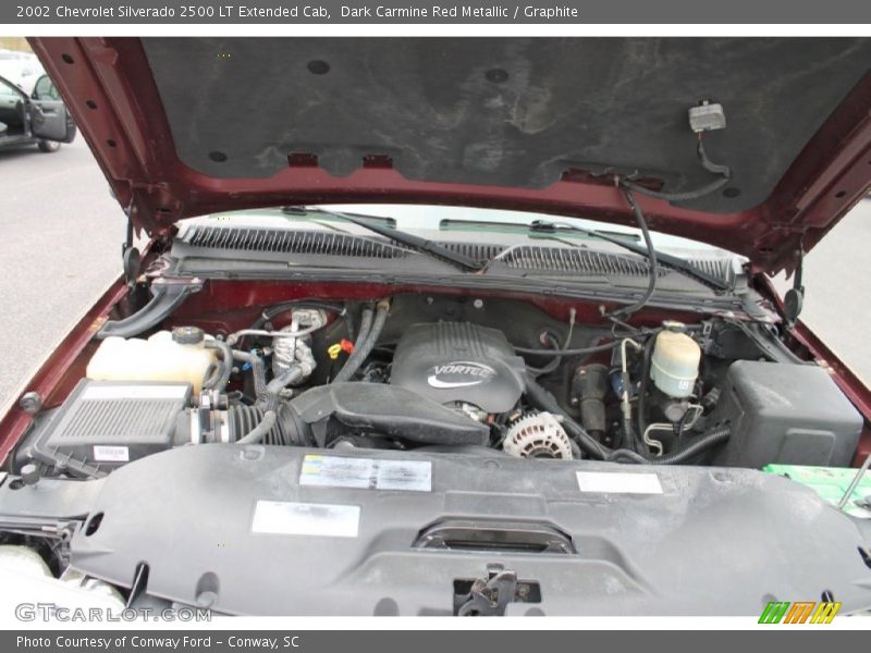 Dark Carmine Red Metallic / Graphite 2002 Chevrolet Silverado 2500 LT Extended Cab