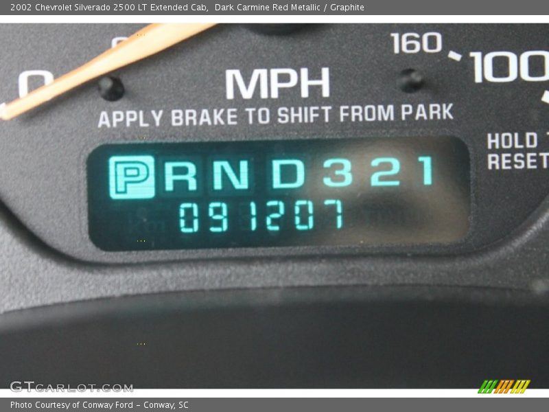 Dark Carmine Red Metallic / Graphite 2002 Chevrolet Silverado 2500 LT Extended Cab