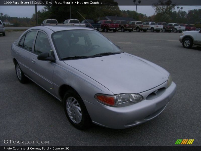 Silver Frost Metallic / Medium Graphite 1999 Ford Escort SE Sedan