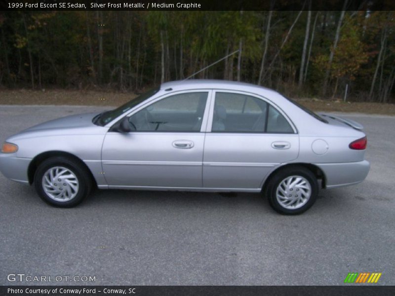Silver Frost Metallic / Medium Graphite 1999 Ford Escort SE Sedan
