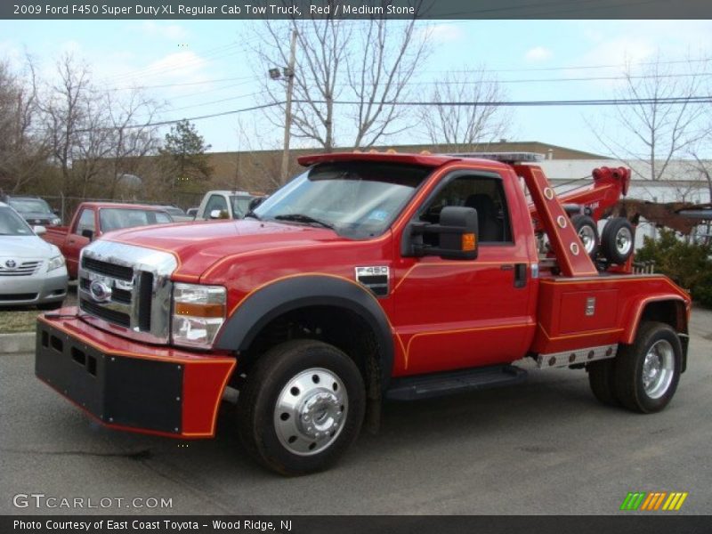  2009 F450 Super Duty XL Regular Cab Tow Truck Red