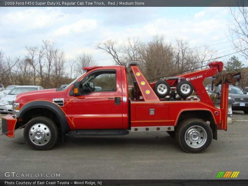  2009 F450 Super Duty XL Regular Cab Tow Truck Red