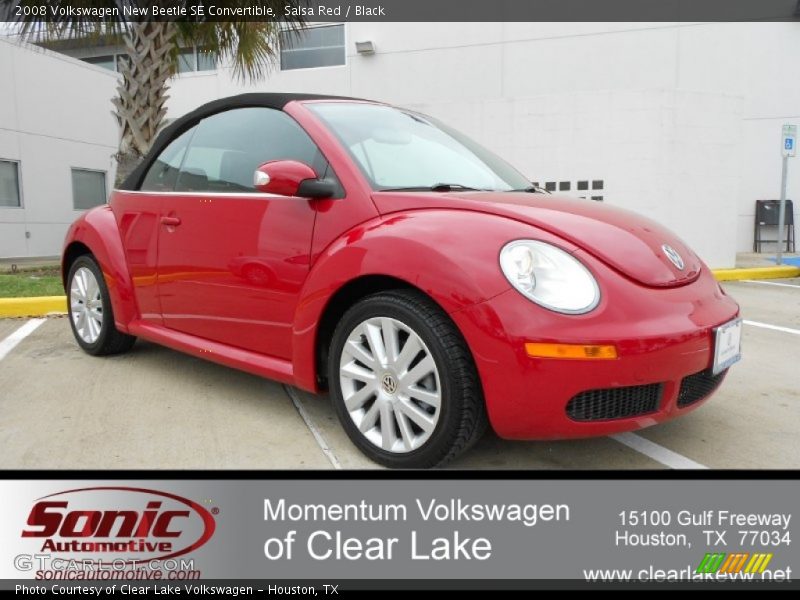 Salsa Red / Black 2008 Volkswagen New Beetle SE Convertible