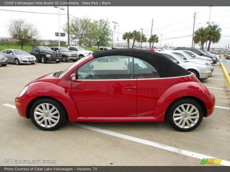 Salsa Red / Black 2008 Volkswagen New Beetle SE Convertible