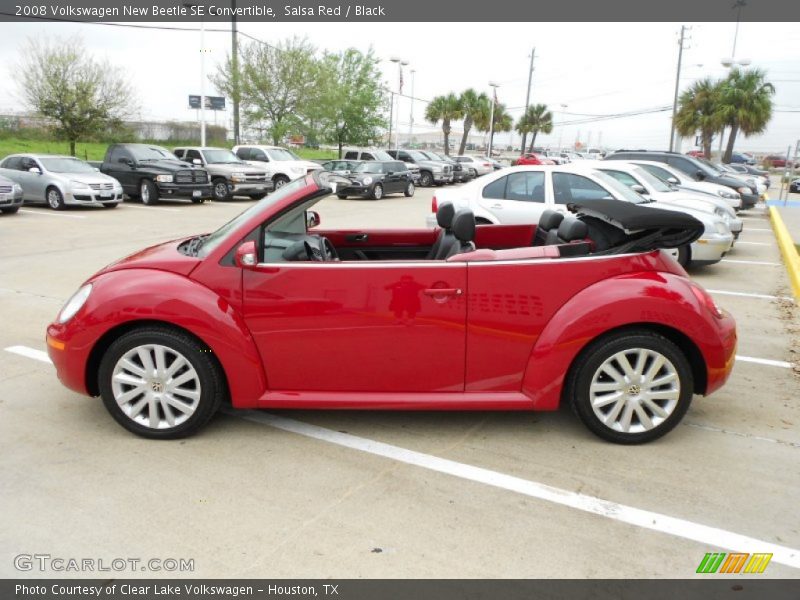Salsa Red / Black 2008 Volkswagen New Beetle SE Convertible