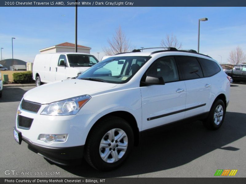 Summit White / Dark Gray/Light Gray 2010 Chevrolet Traverse LS AWD