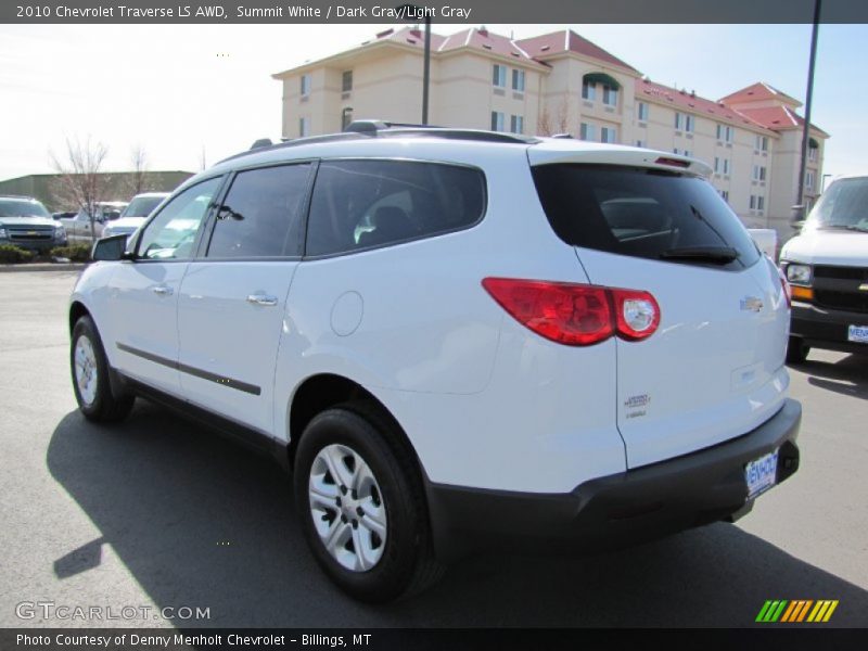 Summit White / Dark Gray/Light Gray 2010 Chevrolet Traverse LS AWD