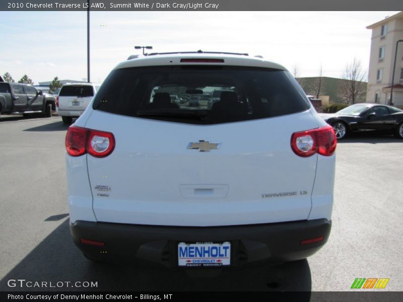 Summit White / Dark Gray/Light Gray 2010 Chevrolet Traverse LS AWD