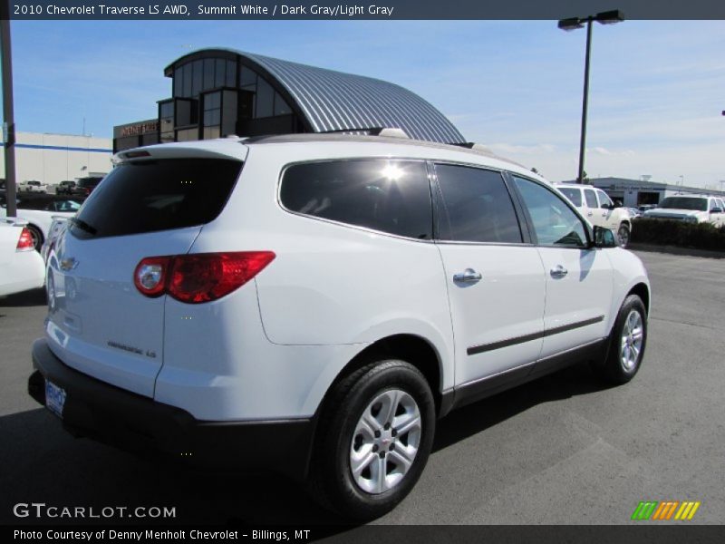 Summit White / Dark Gray/Light Gray 2010 Chevrolet Traverse LS AWD