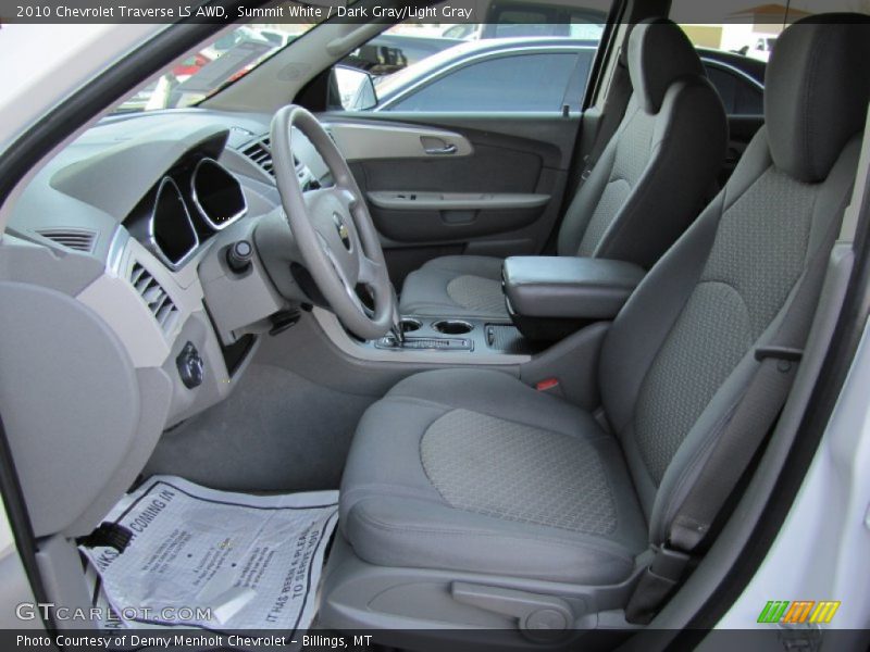 Summit White / Dark Gray/Light Gray 2010 Chevrolet Traverse LS AWD