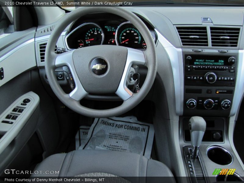 Summit White / Dark Gray/Light Gray 2010 Chevrolet Traverse LS AWD