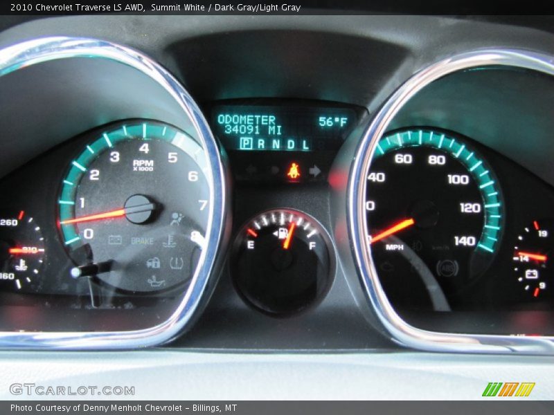 Summit White / Dark Gray/Light Gray 2010 Chevrolet Traverse LS AWD