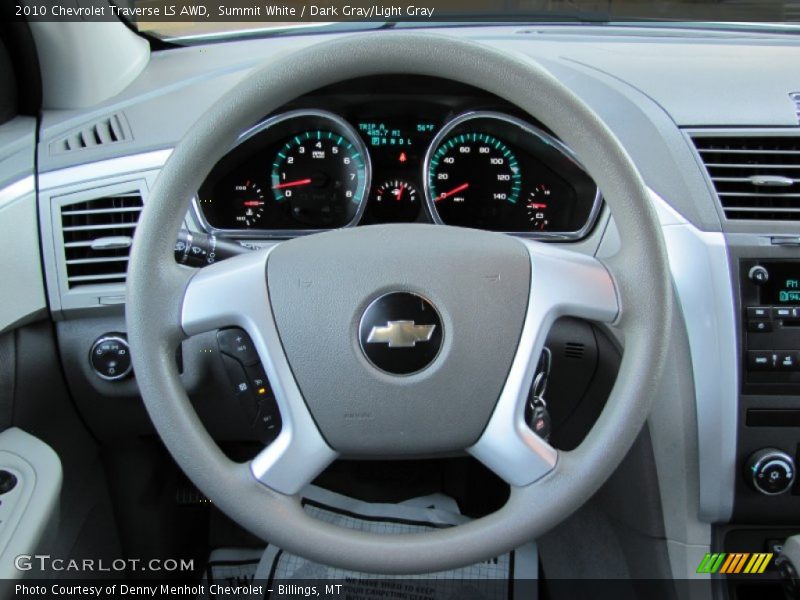 Summit White / Dark Gray/Light Gray 2010 Chevrolet Traverse LS AWD