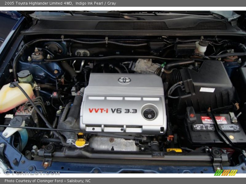 Indigo Ink Pearl / Gray 2005 Toyota Highlander Limited 4WD