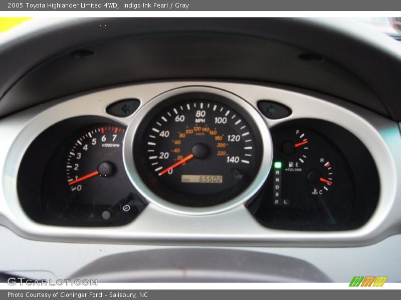 Indigo Ink Pearl / Gray 2005 Toyota Highlander Limited 4WD