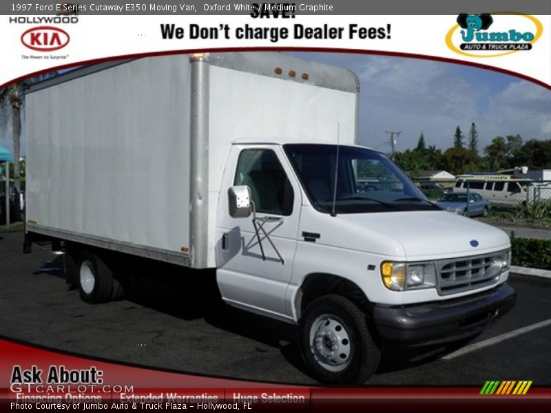 Oxford White / Medium Graphite 1997 Ford E Series Cutaway E350 Moving Van
