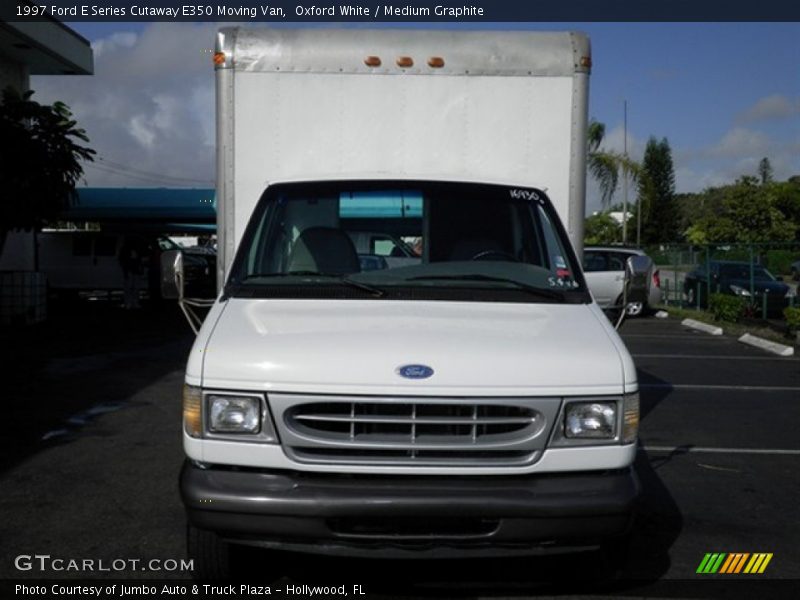Oxford White / Medium Graphite 1997 Ford E Series Cutaway E350 Moving Van