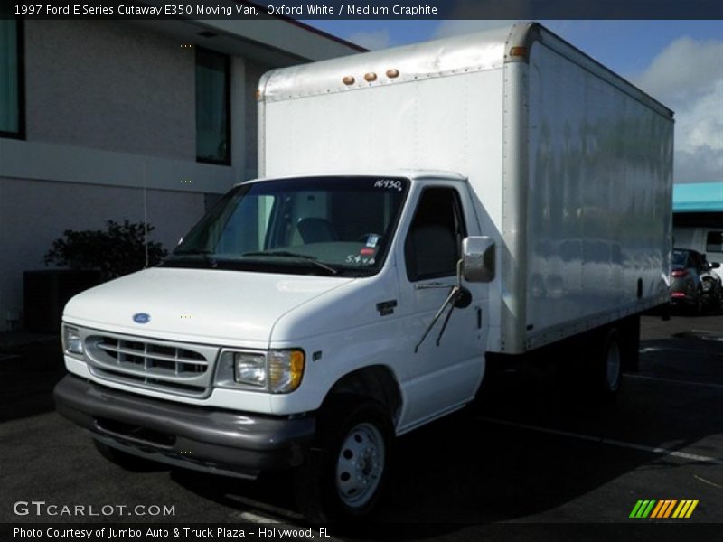 Oxford White / Medium Graphite 1997 Ford E Series Cutaway E350 Moving Van