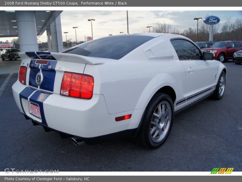 Performance White / Black 2008 Ford Mustang Shelby GT500 Coupe