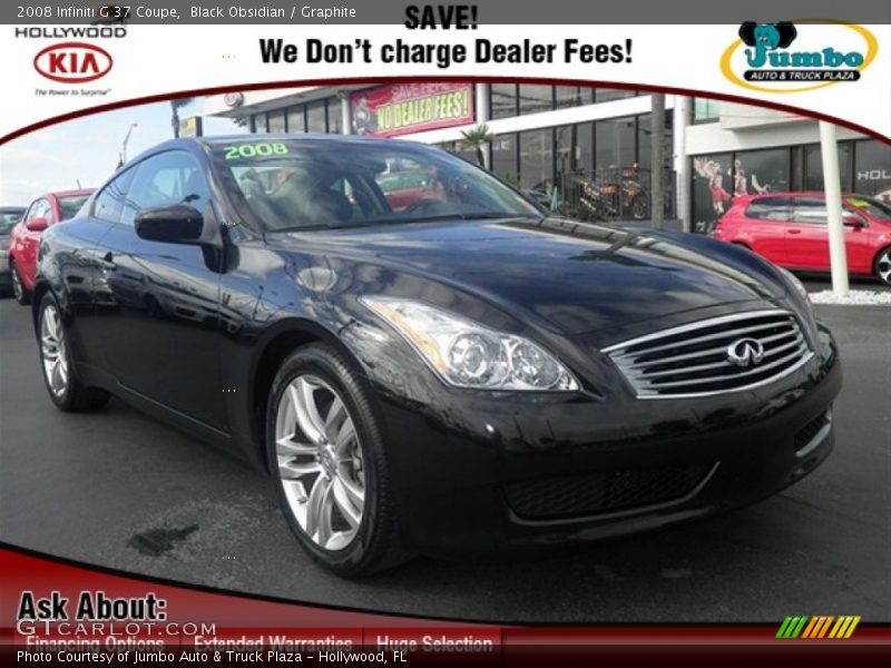 Black Obsidian / Graphite 2008 Infiniti G 37 Coupe