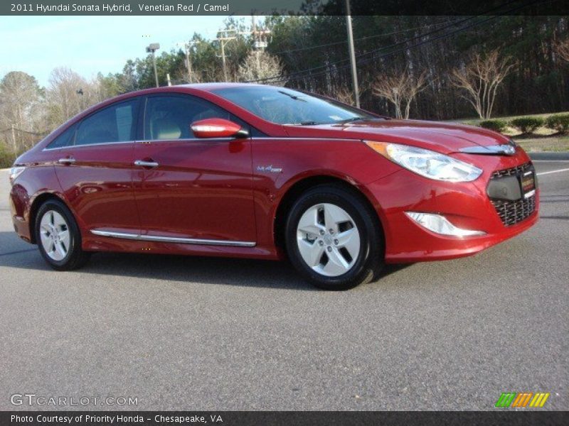 Venetian Red / Camel 2011 Hyundai Sonata Hybrid