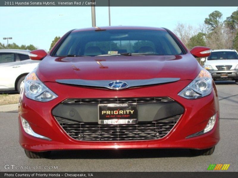 Venetian Red / Camel 2011 Hyundai Sonata Hybrid