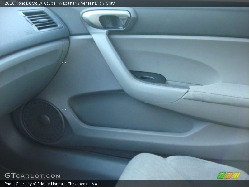 Alabaster Silver Metallic / Gray 2010 Honda Civic LX Coupe