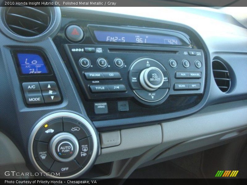 Controls of 2010 Insight Hybrid EX
