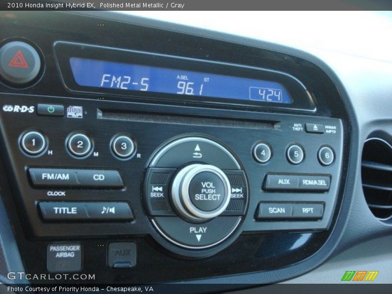 Polished Metal Metallic / Gray 2010 Honda Insight Hybrid EX