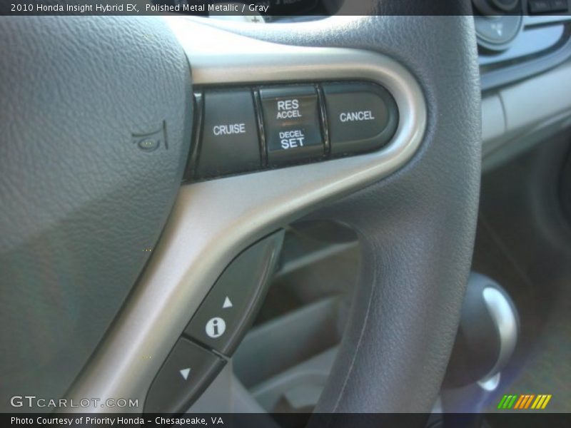 Polished Metal Metallic / Gray 2010 Honda Insight Hybrid EX