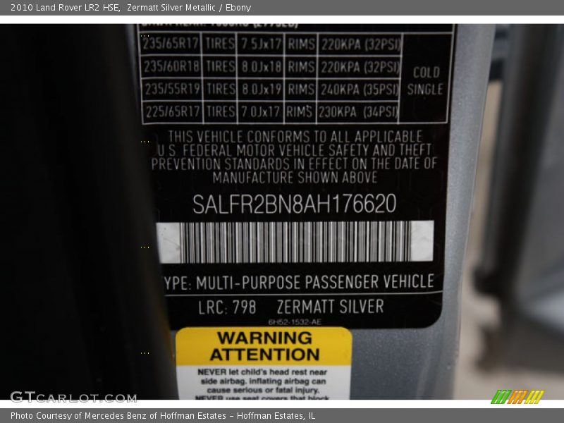 Zermatt Silver Metallic / Ebony 2010 Land Rover LR2 HSE