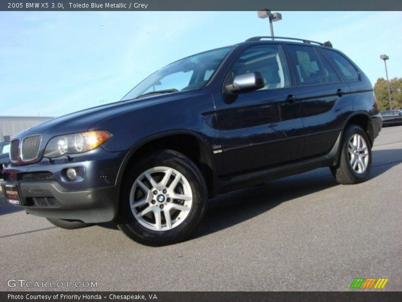 Toledo Blue Metallic / Grey 2005 BMW X5 3.0i