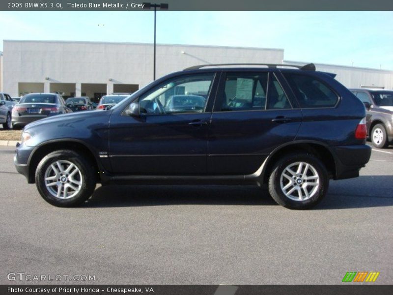 Toledo Blue Metallic / Grey 2005 BMW X5 3.0i