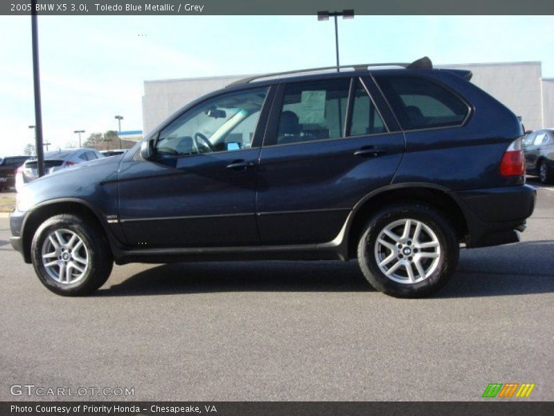 Toledo Blue Metallic / Grey 2005 BMW X5 3.0i