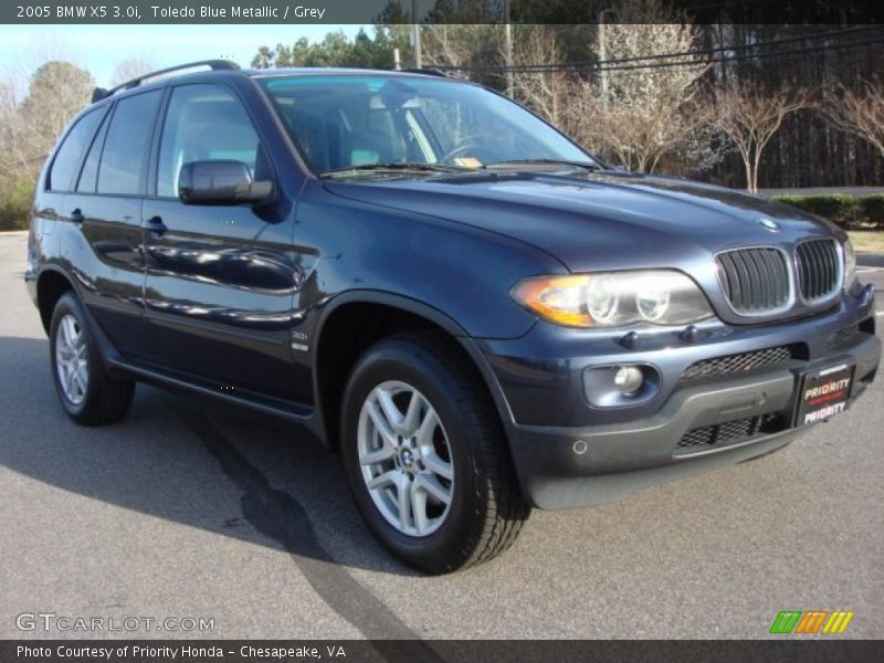 Toledo Blue Metallic / Grey 2005 BMW X5 3.0i