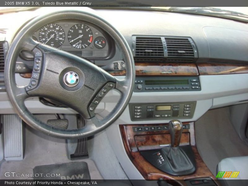 Toledo Blue Metallic / Grey 2005 BMW X5 3.0i