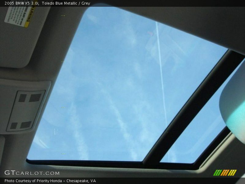 Toledo Blue Metallic / Grey 2005 BMW X5 3.0i