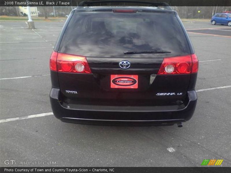 Black / Taupe 2008 Toyota Sienna LE